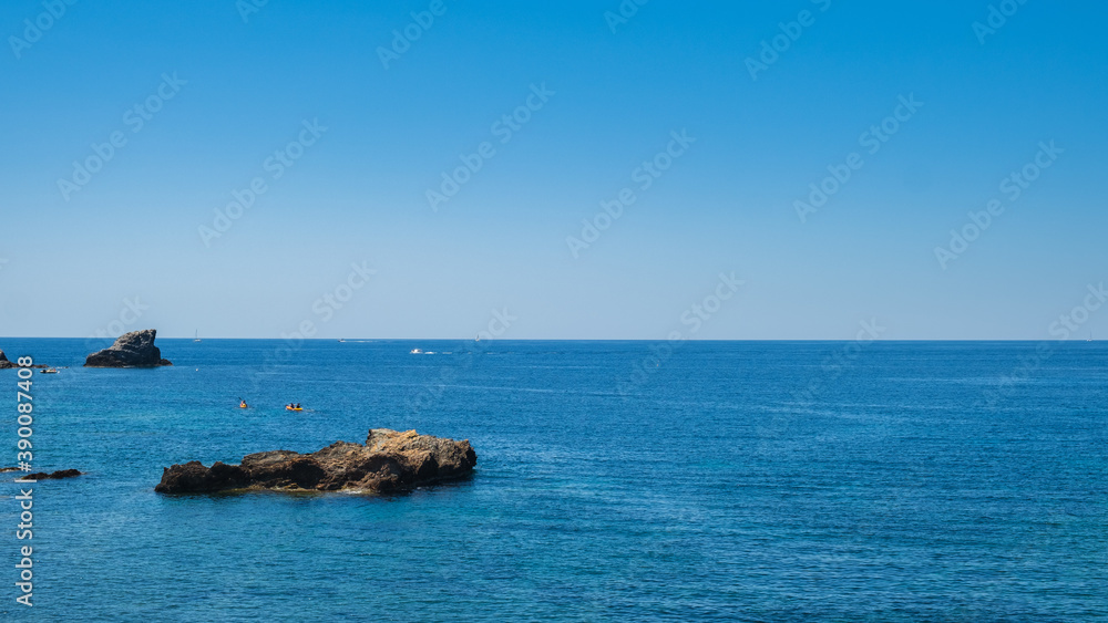 View on the French riviera and Mediterranean sea