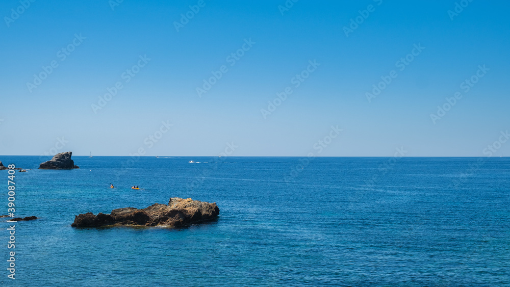 View on the French riviera and Mediterranean sea View on the French riviera and Mediterranean sea