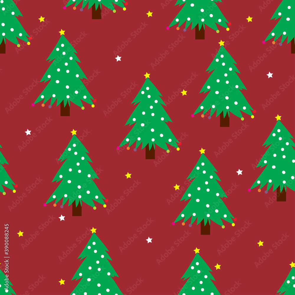 Seamless pattern with cartoon christmas accessories. for fabric print, textile, gift wrapping paper. colorful vector for kids, flat style