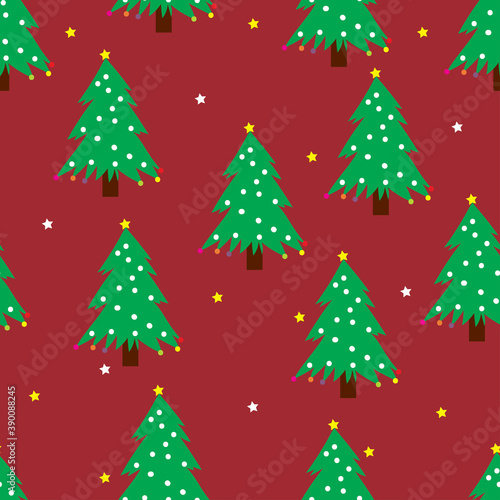 Seamless pattern with cartoon christmas accessories. for fabric print, textile, gift wrapping paper. colorful vector for kids, flat style © PIPIOREN