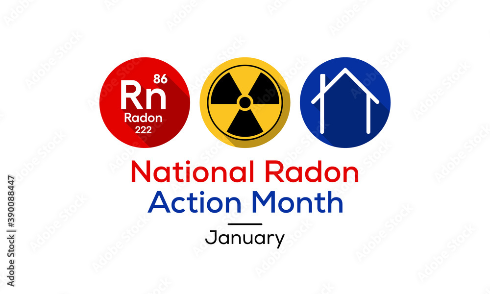 Vector illustration on the theme of National Radon action month observed each year during January. Vector illustration on the theme of National Radon action month observed each year during January.