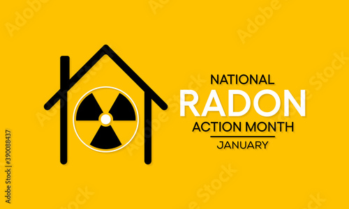 Vector illustration on the theme of National Radon action month observed each year during January.