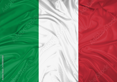 Italy national flag texture. Background for international concept. Simple waving flag.