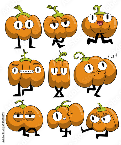 Cute, fun pumpkin cartoon i...