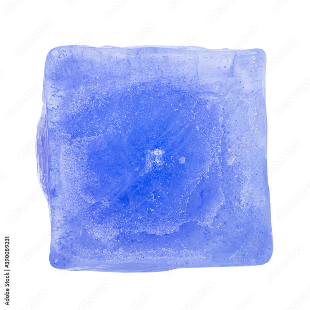 Fototapeta premium Blue ice cube block