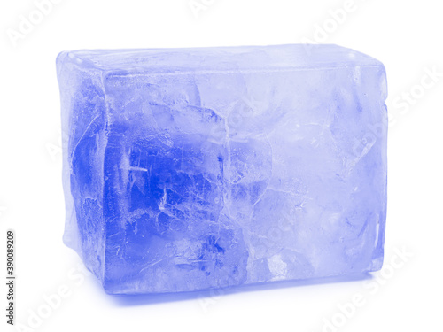 Blue ice cube block