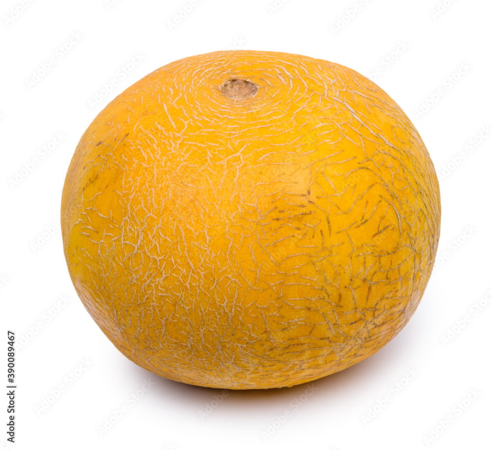 One small whole yellow melon One small whole yellow melon