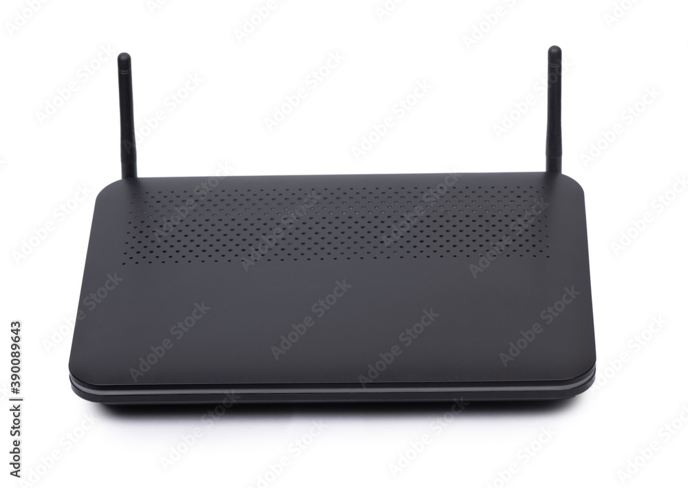 Black wi-fi router Black wi-fi router
