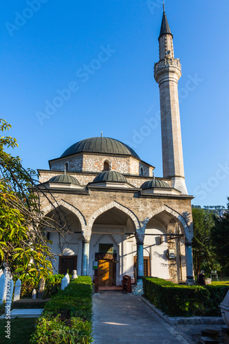 View of the historic Ali Pasha's Mosque in Sarajevo. Bosnia and Herzegovina