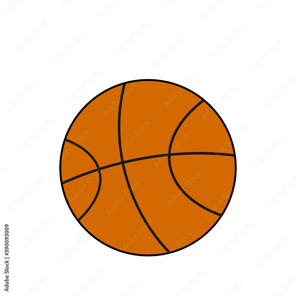 ball - basketball icon illustration on white background