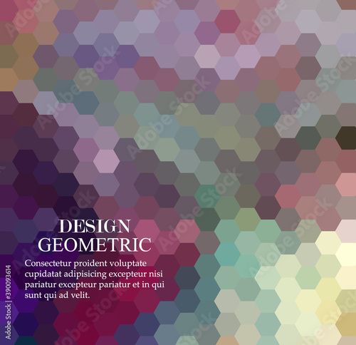 Bright Colored Hexagonal Honeycomb Abstract Background. Brochure, website, flyer design