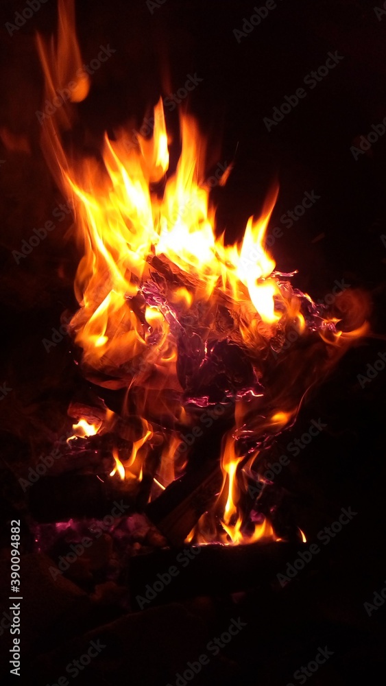 fire in the fireplace fire in the fireplace