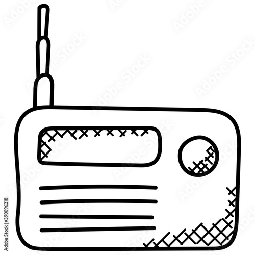 
Audio broadcasting device vintage radio set
