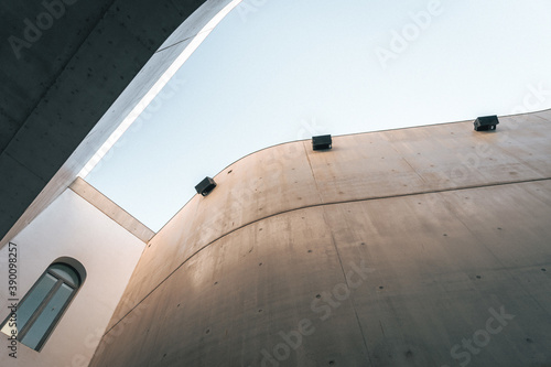 Canvas Print R, ITALY - Sep 01, 2020: The curvy shape of MAXXI in Rome