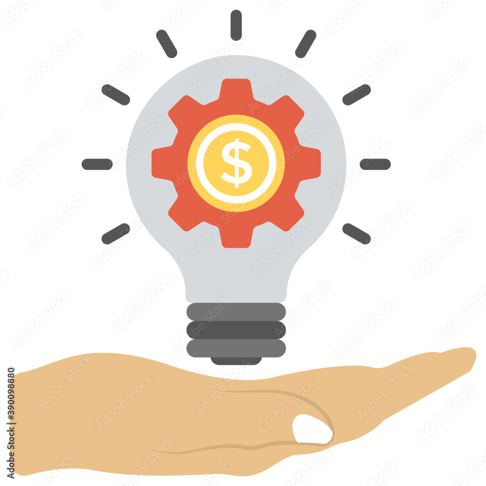 Hand holding gear bulb on hand, symbol of investor
Hand holding gear bulb on hand, symbol of investor
