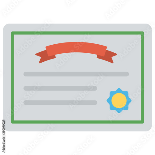
Business licence flat design icon 
