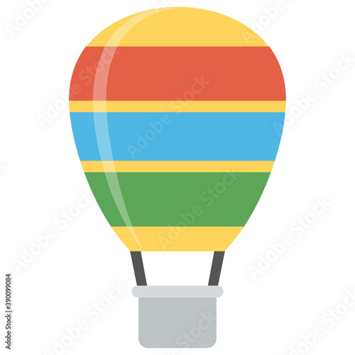 
A colorful flying hot air balloon 
