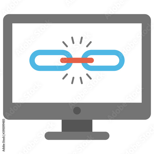 
Monitor screen with link building, inbound links

