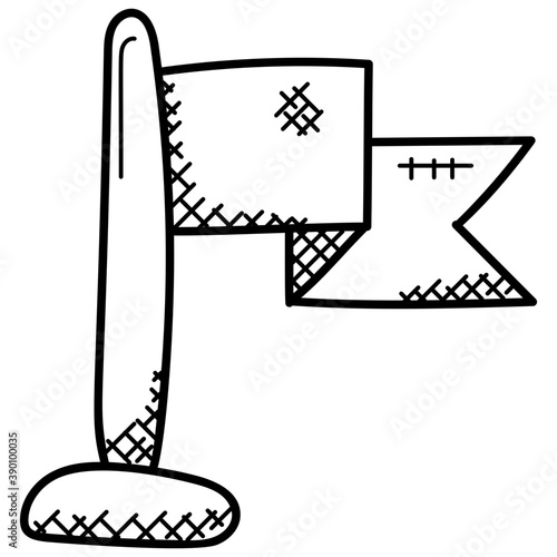 
A flag fluttering in air 
