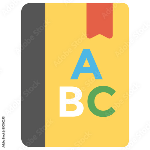 
A book with alphabets is all in one dictionary concept 
