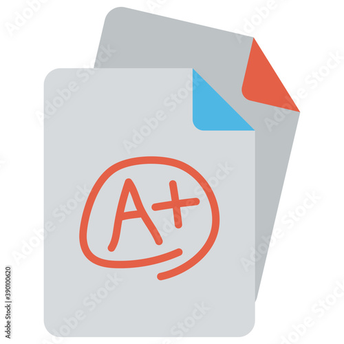 
Academic grading result, a plus grade report card
