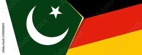 Pakistan and Germany flags, two vector flags.