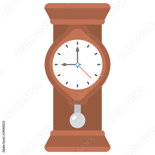 
Antique clock with pendulum, timekeeping element
