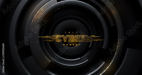 Cyber Monday. Promotional online sale event.