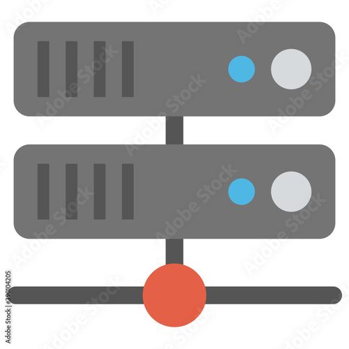 
A graphic image of set of organized data, network server 
