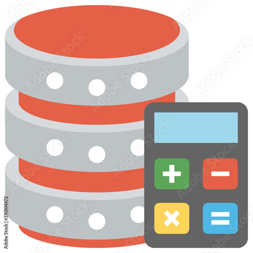 
A graphic image of set of organized data, network server 
