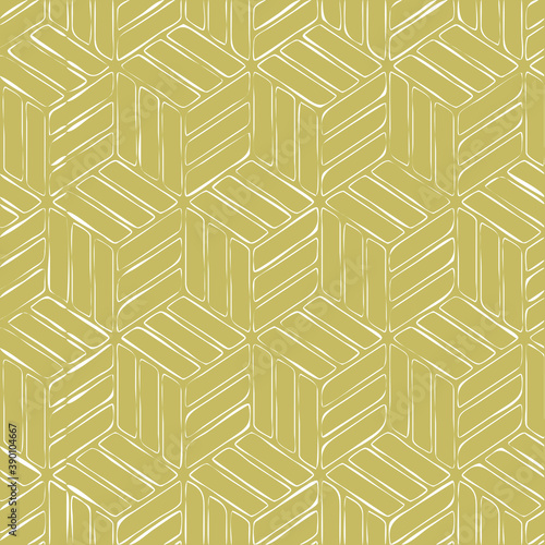 Vasarely cubes pattern in shades of grey, seamless geo pattern
