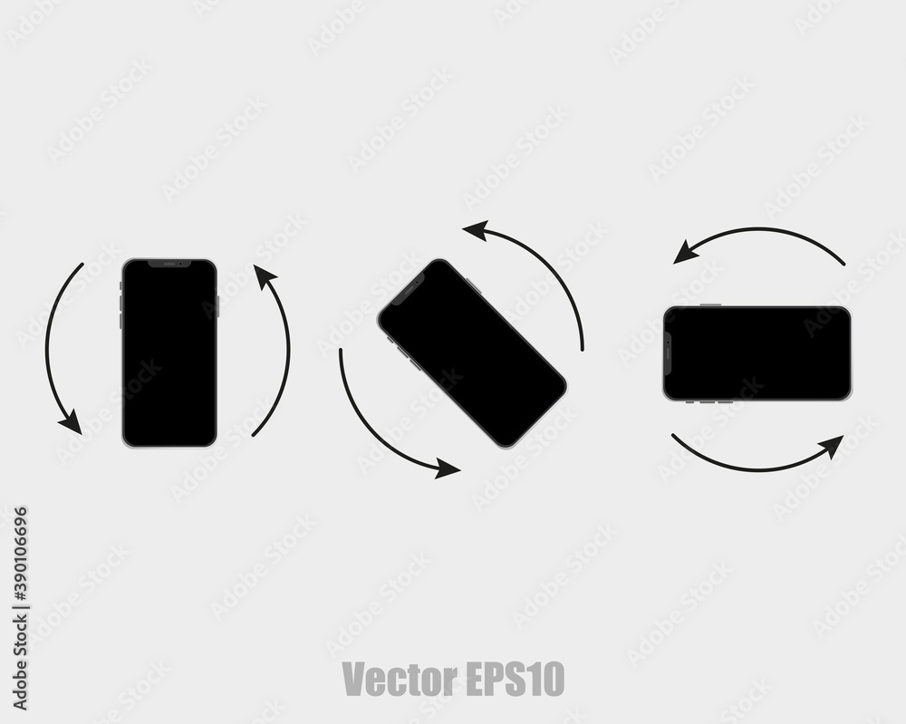 Device rotation symphol. Rotate smartphone isolated icon. . Vector EPS10 Device rotation symphol. Rotate smartphone isolated icon. . Vector EPS10