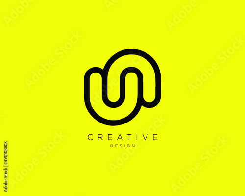 Creative Minimalist UN Logo Design with Letters U and N