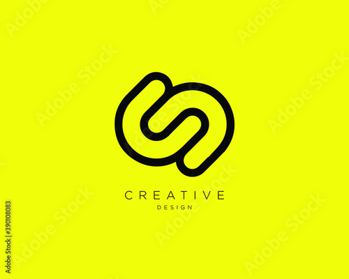 Creative Minimalist CS CD Logo Design with Letters C, S and D