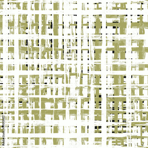 Plaid check patten watercolor vector seamless fabric texture print.
