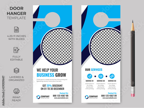 Business Corporate Door Hanger, Vector illustration, modern Door hanger, do not disturb and make up room sign Premium Vector, Door hanger design template