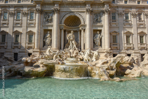 The famous fountain of Trevi at Rome in Italy