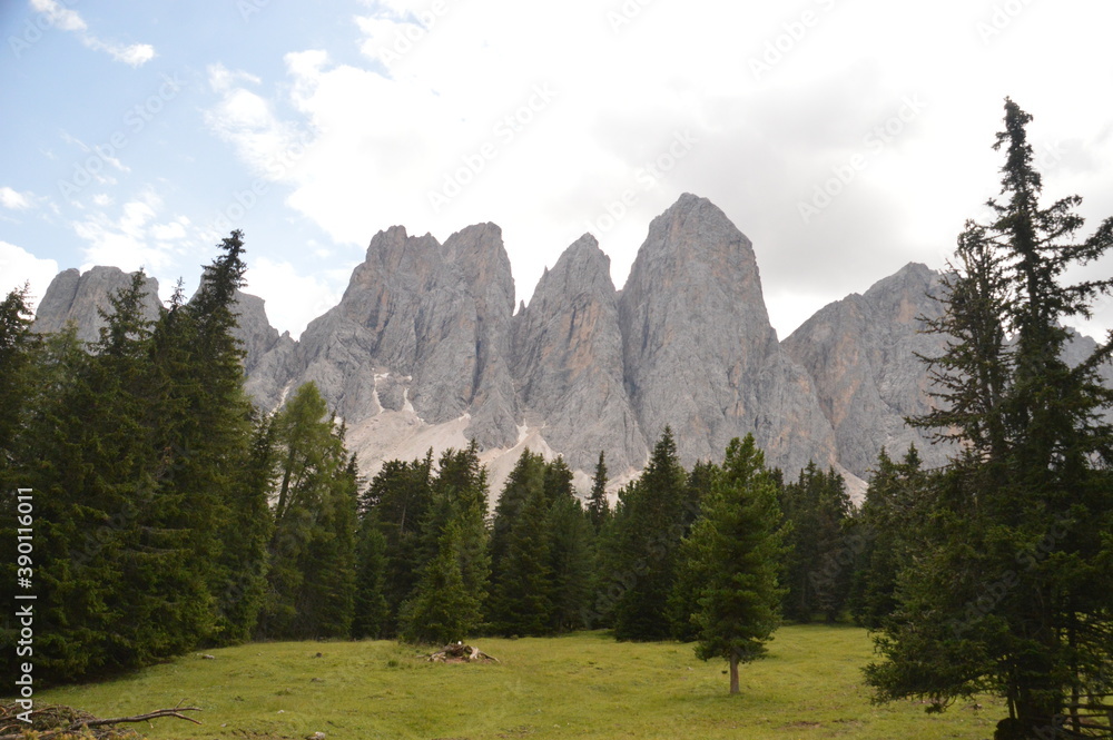 Hiking in the stunningly beautiful and dramatic mountains of South Tyrol in the Dolomites, Northern Italy