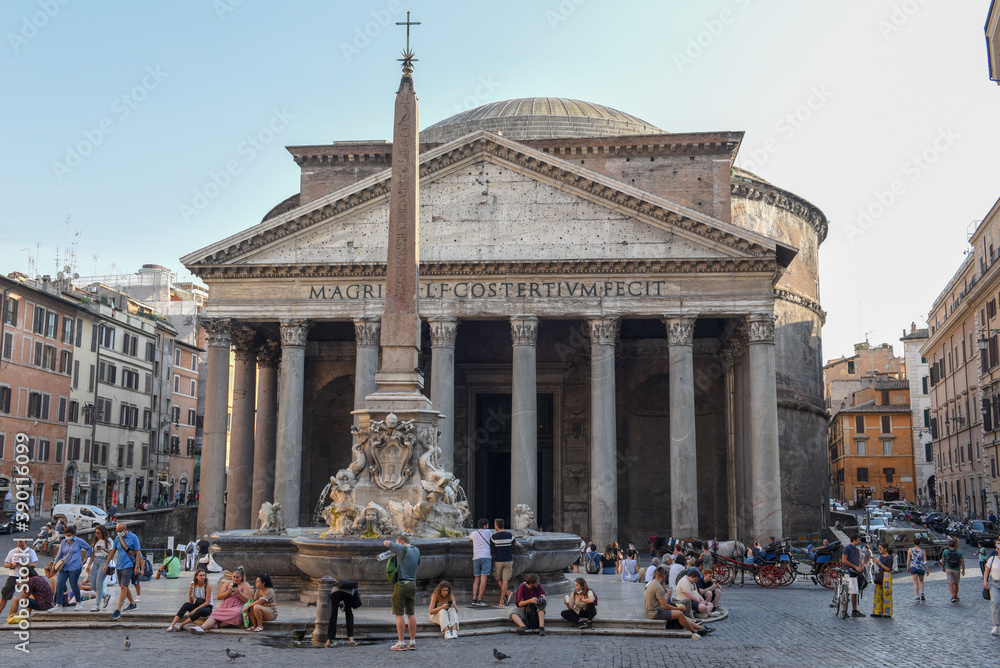 The basilica of Pantheon at Rome on Italy