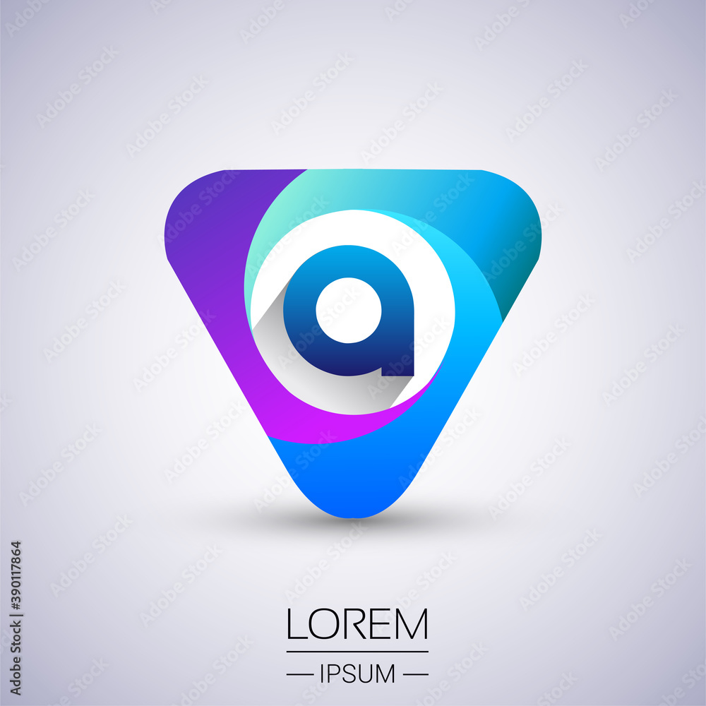 A letter colorful logo in the triangle shape, Vector design template elements for your Business or company identity. A letter colorful logo in the triangle shape, Vector design template elements for your Business or company identity.
