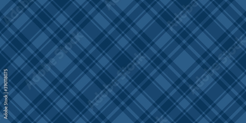 Blue Cage lumberjack seamless pattern. Wide stripes horizontal background. Vector stock checkered abstract backdrop. Trend Merry Christmas and New Year design texture