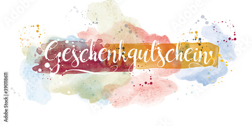 Geschenkgutschein aquarell