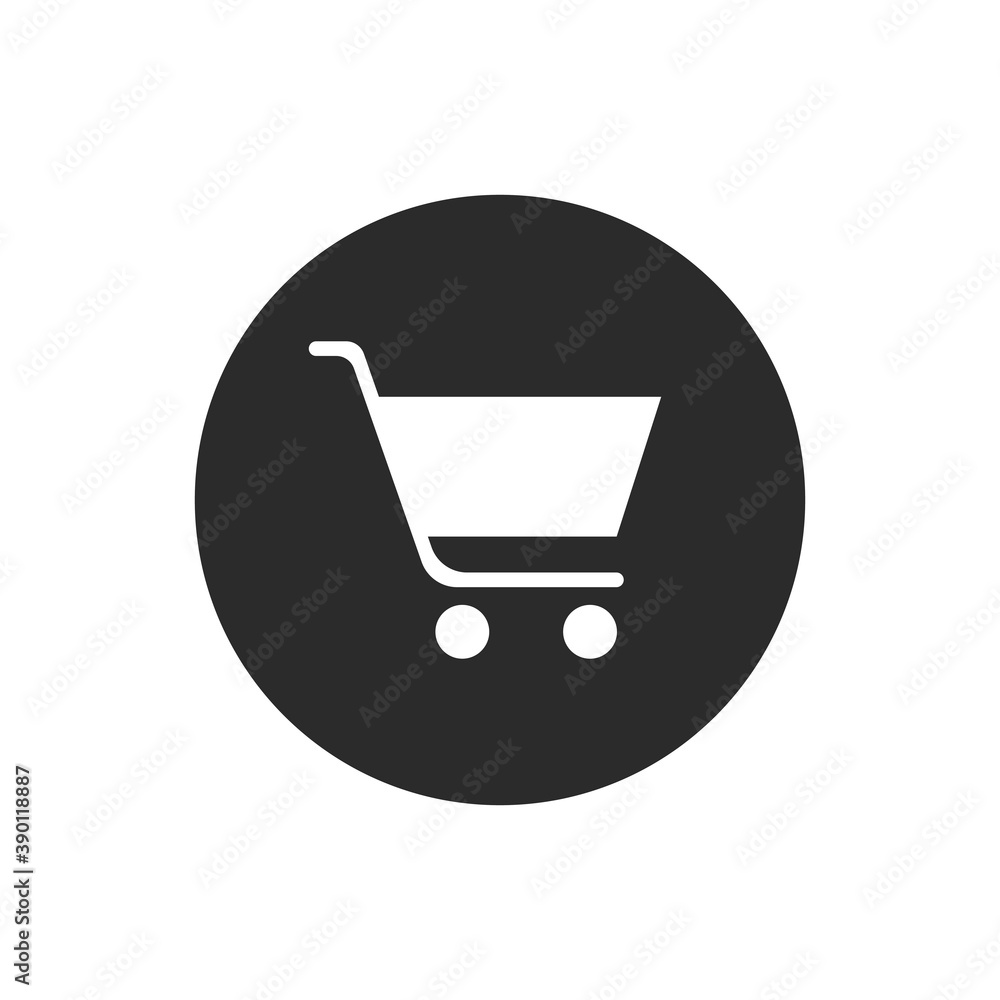 Cart button vector icon. Shopping cart Cart button vector icon. Shopping cart