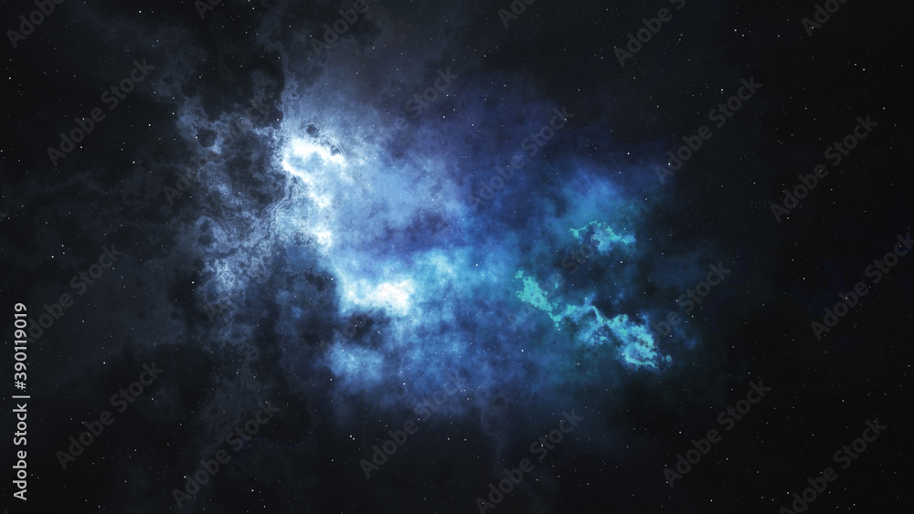 Abstract generated starry sky. Luminous stellar nebula