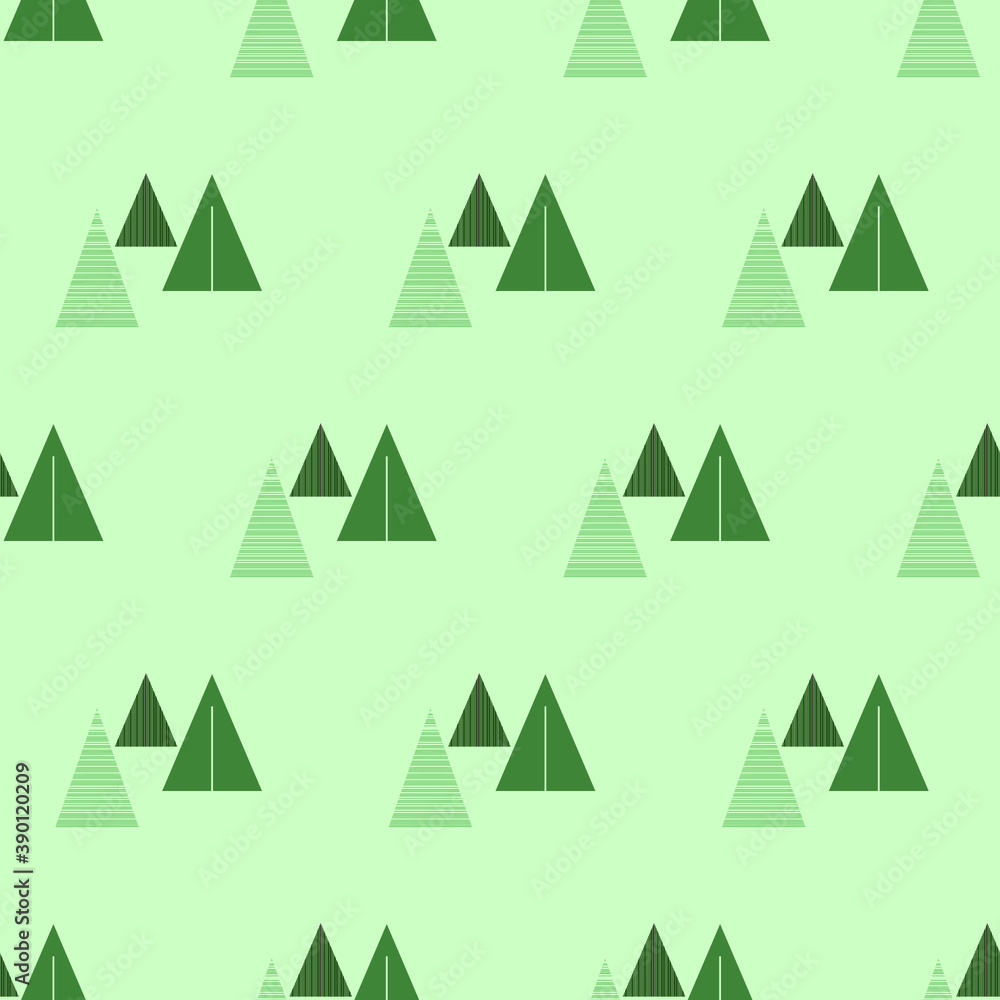 Christmas Trees .Green Triangles. Gentle Background. Geometric Pattern. Festive Ornament Seamless Vector Illustration Christmas Trees .Green Triangles. Gentle Background. Geometric Pattern. Festive Ornament Seamless Vector Illustration