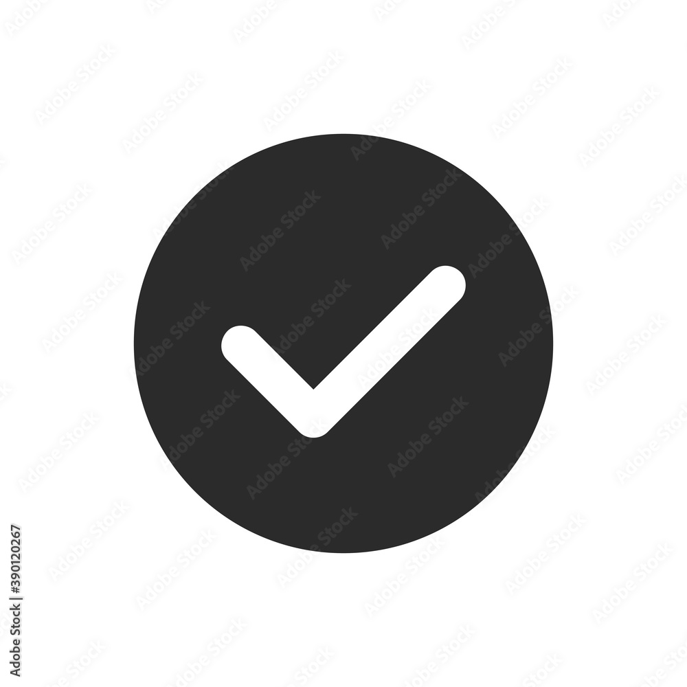 Check mark button vector icon Check mark button vector icon