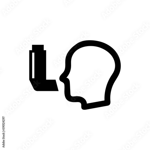 Asthma inhaler icon
