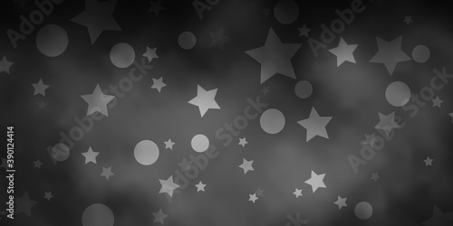 Light Gray vector backdrop with circles, stars.