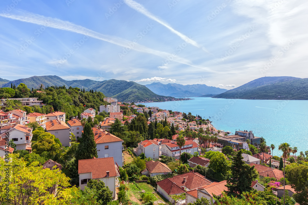 Wonderful Herceg Novi coastline view in Montenegro