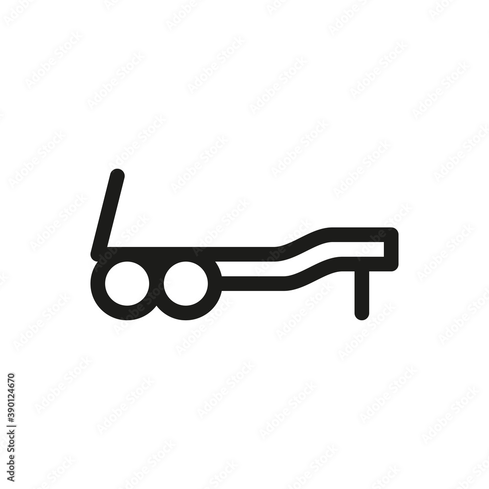 Semi-trailer trawl isolated icon, semi trailer outline vector icon with editable stroke Semi-trailer trawl isolated icon, semi trailer outline vector icon with editable stroke